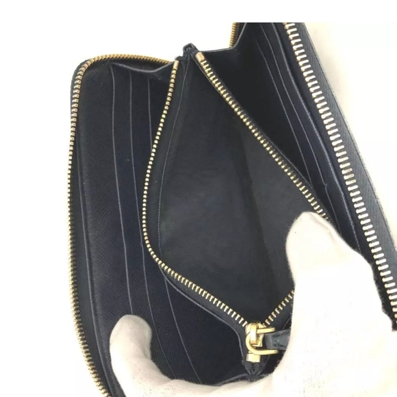 PRADA Saffiano Leather Zip Around Long Wallet - Picture 6 of 8